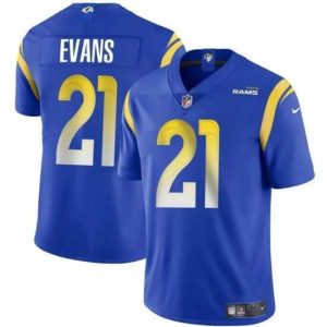 Superb Los Angeles Rams 21 Zach Evans Blue 2024 Vapor Untouchable Stitched Football Jersey