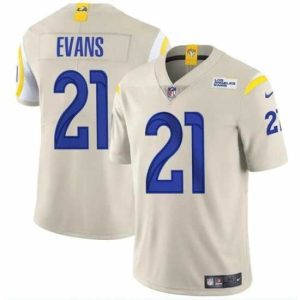 Outstanding Los Angeles Rams 21 Zach Evans Bone 2024 Vapor Untouchable Stitched Football Jersey