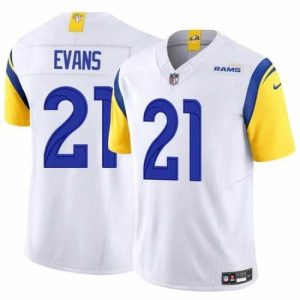 Finest Los Angeles Rams 21 Zach Evans White 2024 F.U.S.E Vapor Untouchable Stitched Football Jersey