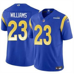 Marvelous Los Angeles Rams 23 Kyren Williams Blue 2024 Vapor Untouchable Stitched Football Jersey