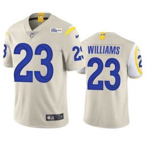 High quality Los Angeles Rams 23 Kyren Williams Bone Vapor Untouchable Limited Stitched Football Jersey