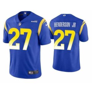 Exceptional Los Angeles Rams 27 Darrell Henderson Jr  Royal Vapor Untouchable Stitched Football Jersey