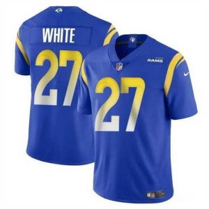 Exceptional Los Angeles Rams 27 Tre'Davious White Blue Vapor Untouchable Stitched Football Jersey