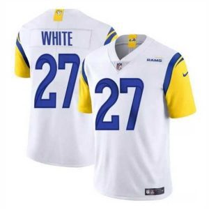 Outstanding Los Angeles Rams 27 Tre'Davious White White Vapor Untouchable Stitched Football Jersey