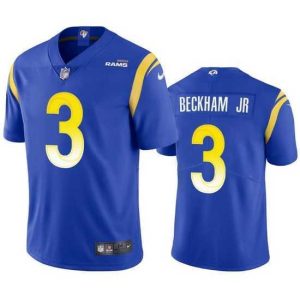 Superior Los Angeles Rams 3 Odell Beckham Jr  2021 Royal Vapor Untouchable Limited Stitched Football Jersey
