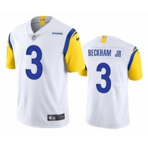Marvelous Los Angeles Rams 3 Odell Beckham Jr  2021 White Vapor Untouchable Limited Stitched Football Jersey