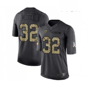 Gorgeous Los Angeles Rams 32 Eric Weddle Limited Black 2016 Salute to Service Football Jersey
