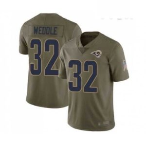 Outstanding Los Angeles Rams 32 Eric Weddle Limited Olive 2017 Salute to Service Football Jersey