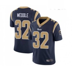 High quality Los Angeles Rams 32 Eric Weddle Navy Blue Team Color Vapor Untouchable Limited Player Football Jersey