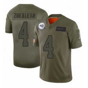 Exceptional Los Angeles Rams 4 Greg Zuerlein Limited Camo 2019 Salute to Service Football Jersey