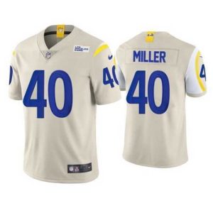 Superior Los Angeles Rams 40 Von Miller 2021 Bone Vapor Untouchable Limited Stitched Football Jersey