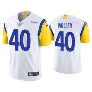 Exquisite Los Angeles Rams 40 Von Miller 2021 White Vapor Untouchable Limited Stitched Football Jersey