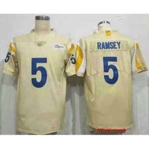 Gorgeous Los Angeles Rams 5 Jalen Los Angeles Ramsey cream 2021 new vapor untouchable stitched nfl nike limited Jersey