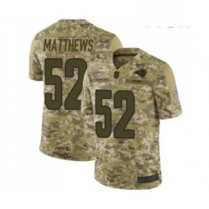 Gorgeous Los Angeles Rams 52 Clay Matthews Limited Camo 2018 Salute to Service Football Jersey