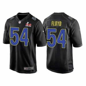 Exquisite Los Angeles Rams 54 Leonard Floyd 2022 Black Super Bowl LVI Game Stitched Jersey