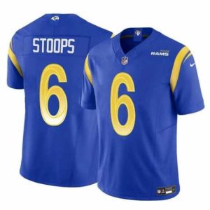 High quality Los Angeles Rams 6 Drake Stoops Blue 2024 Draft F.U.S.E Vapor Untouchable Stitched Football Jersey