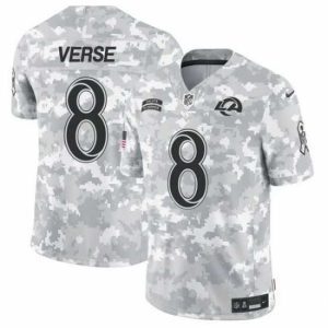 Superb Los Angeles Rams 8 Jared Verse 2024 F.U.S.E Arctic Camo Salute To Service Limited Stitched Football Jersey