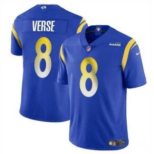 Superior Los Angeles Rams 8 Jared Verse Blue 2024 Draft Vapor Untouchable Stitched Football Jersey
