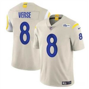 Premium Los Angeles Rams 8 Jared Verse Bone 2024 Draft Vapor Untouchable Stitched Football Jersey