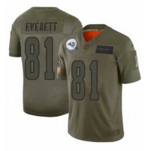 Premium Los Angeles Rams 81 Gerald Everett Limited Camo 2019 Salute to Service Football Jersey
