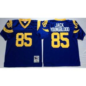 Marvelous Los Angeles Rams 85 Jack Youngblood Blue M&N Throwback Jersey