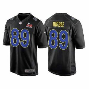 Marvelous Los Angeles Rams 89 Tyler Higbee 2022 Black Super Bowl LVI Game Stitched Jersey