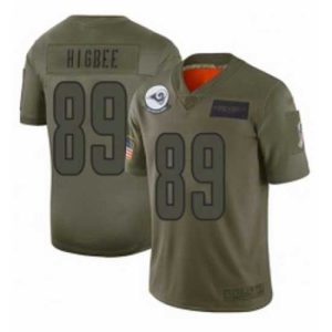 Exquisite Los Angeles Rams 89 Tyler Higbee Limited Camo 2019 Salute to Service Football Jersey