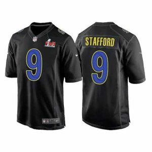 Exceptional Los Angeles Rams 9 Matthew Stafford 2022 Black Super Bowl LVI Game Stitched Jersey