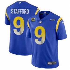 Superior Los Angeles Rams 9 Matthew Stafford 2022 Royal With 4 Star C Patch Vapor Untouchable Limited Stitched Jersey