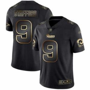 Exquisite Los Angeles Rams 9 Matthew Stafford Black Gold Stitched NFL Vapor Untouchable Limited Jersey