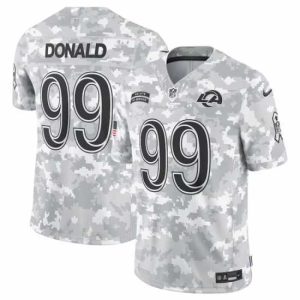 Gorgeous Los Angeles Rams 99 Aaron Donald 2024 Arctic Camo Salute To Service Limited Stitched Football Jersey