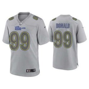Exceptional Los Angeles Rams 99 Aaron Donald Grey Atmosphere Fashion Stitched Game Jersey
