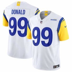 Exceptional Los Angeles Rams 99 Aaron Donald White 2023 F.U.S.E  Vapor Untouchable Limited Stitched Football Jersey