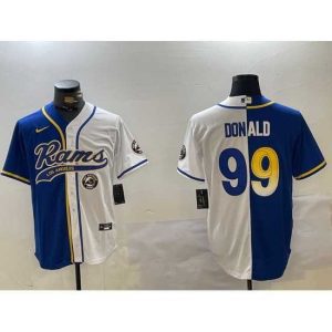 Gorgeous Los Angeles Rams 99 Aaron Donald White Cool Base Stitched Baseball Jersey