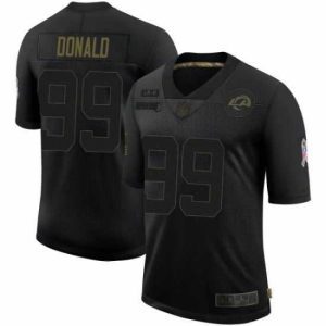 Superb Los Angeles Rams Aaron Donald Black 2020 Salute To Service Jersey