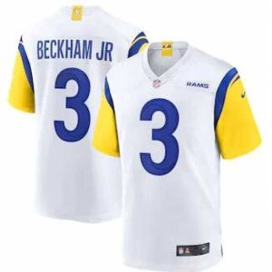 Outstanding Los Angeles Rams Odell Beckham Jr 3 White Vapor Limited Jersey