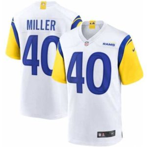 Outstanding Los Angeles Rams Von Miller 40 White Stitched NFL Jersey
