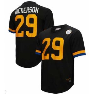 Exquisite Mitchell Ness Eric Dickerson Black Los Angeles Rams #29 Retired Stitched Jersey