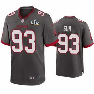 High quality Ndamukong Suh Buccaneers Pewter Super Bowl Lv Game Jersey