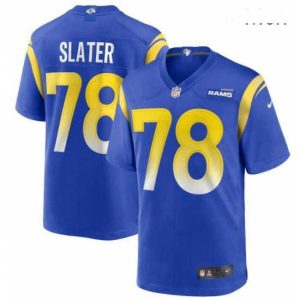Superior Nike Jackie Slater 78 Royal Los Angeles Rams Game Retired Player Jersey