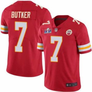 Marvelous Nike Kansas City Chiefs 7 Harrison Butker Red Team Color Bound Stitched NFL Vapor Untouchable Limited 2024 Super Bowl LVIII Jersey