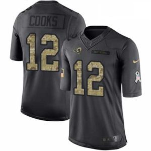 Superior Nike Los Angeles Rams 12 Brandin Cooks Limited Black 2016 Salute to Service NFL Jersey