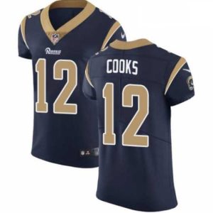 Premium Nike Los Angeles Rams 12 Brandin Cooks Navy Blue Team Color Vapor Untouchable Elite Player NFL Jersey