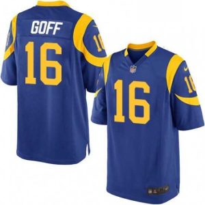 Exceptional Nike Los Angeles Rams 16 Jared Goff Game Royal Blue Alternate NFL Jersey