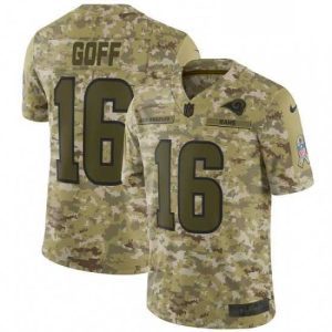 Superb Nike Los Angeles Rams 16 Jared Goff Limited Camo 2018 Salute to Service NFL Jersey