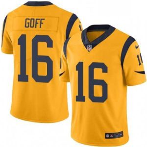 Marvelous Nike Los Angeles Rams 16 Jared Goff Limited Gold Rush Vapor Untouchable NFL Jersey