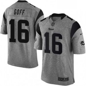 Exquisite Nike Los Angeles Rams 16 Jared Goff Limited Gray Gridiron NFL Jersey