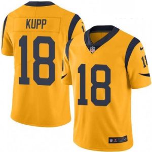 Superb Nike Los Angeles Rams 18 Cooper Kupp Limited Gold Rush Vapor Untouchable NFL Jersey