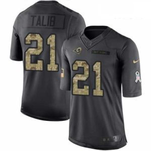 Premium Nike Los Angeles Rams 21 Aqib Talib Limited Black 2016 Salute to Service NFL Jersey