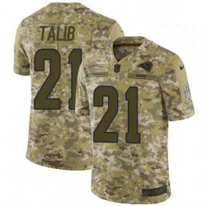High quality Nike Los Angeles Rams 21 Aqib Talib Limited Camo 2018 Salute to Service NFL Jersey